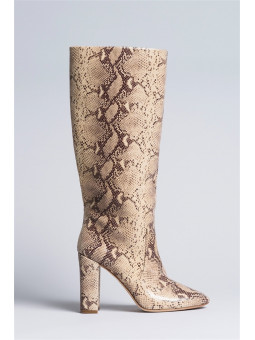 Bottes à talon imprimées...