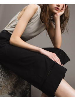 Pantalon Stretch avec broderie