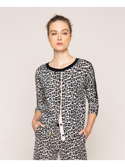 Pull-cardigan léopard Twinset