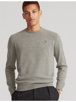 Pull col rond en laine Polo...