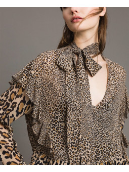 Blouse en georgette à...