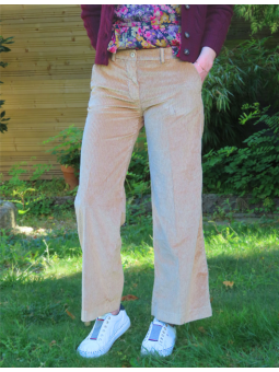 Pantalon large velours...