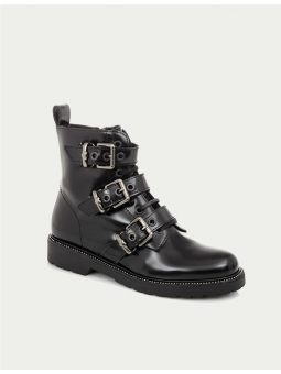 Bottines en cuir avec...
