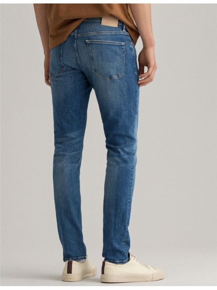 Jeans Homme GANT Maxen Extra Slim - Taille Basse, Stretch Bleu - W31 L32