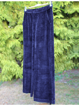 Pantalon large velours...