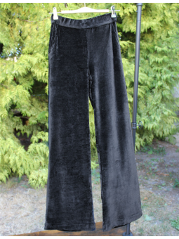 Pantalon large velours...
