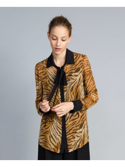 Chemise imprimée animal en...