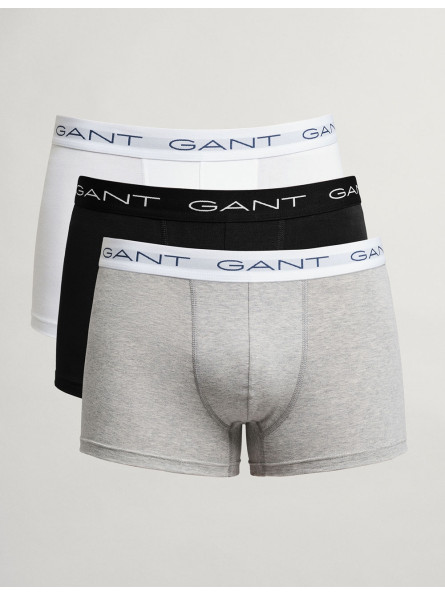 Lot De 3 Caleçons GANT Core - Noir/Blanc/Gris, Coupe Classique, Quotidien, Homme