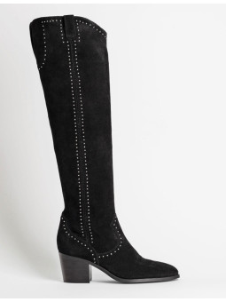 Bottes hautes Zola cloutées...