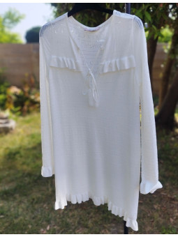 Robe courte en maille...
