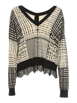 Pull cardigan bicolore Twinset