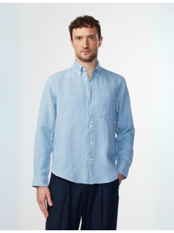Chemise décontractée en lin...