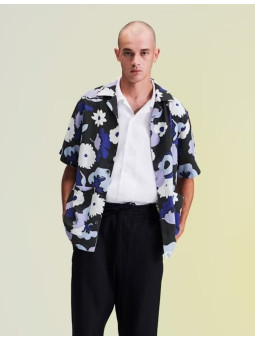 Polo imprimé en viscose...