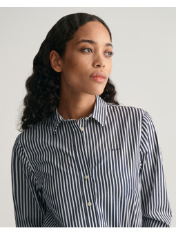 reg poplin striped shirt
