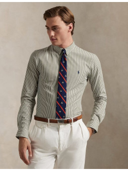 Chemise rayée en popeline...