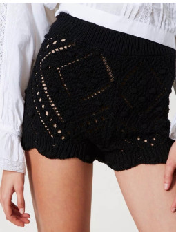 Short en maille ajourée...