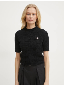 Pull cropped en maille de...