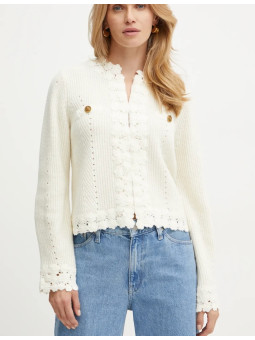 Cardigan en laine mélangée...