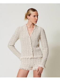 Veste en maille jacquard et...