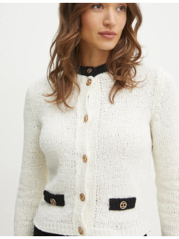 Gilet maille bouton dorés...