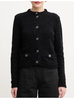 Gilet maille bouton dorés...