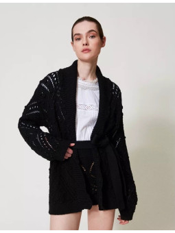 Gilet en maille ajourée...