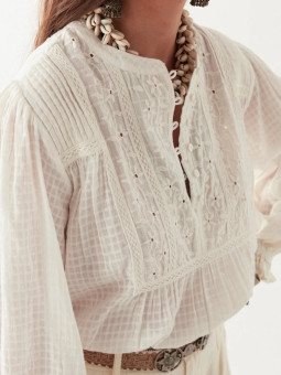 Blouse à plastron Sabine...