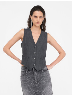 Gilet grand-père en toile...