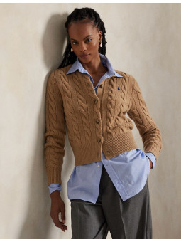 Cardigan torsadé laine et...