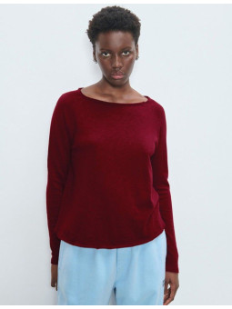t-shirt droit ml col bateau