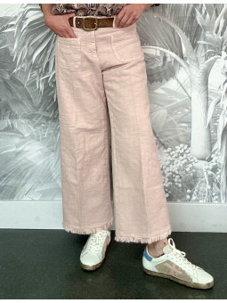 Pantalon coton natté court...