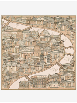 carré 100x100 rome soie et...