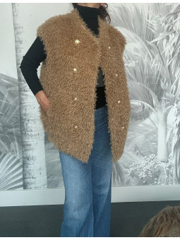 Gilet peluche sans manche