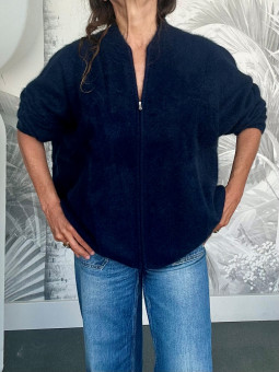 Gilet bomber zippé raccoon