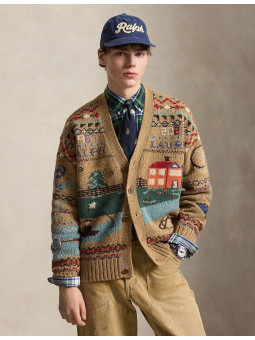 Gilet jacquard paysage Polo...