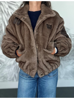 Bomber fourrure oversize...