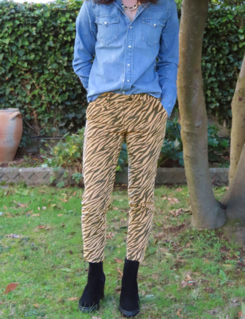 Pantalon velours Mason's zébré