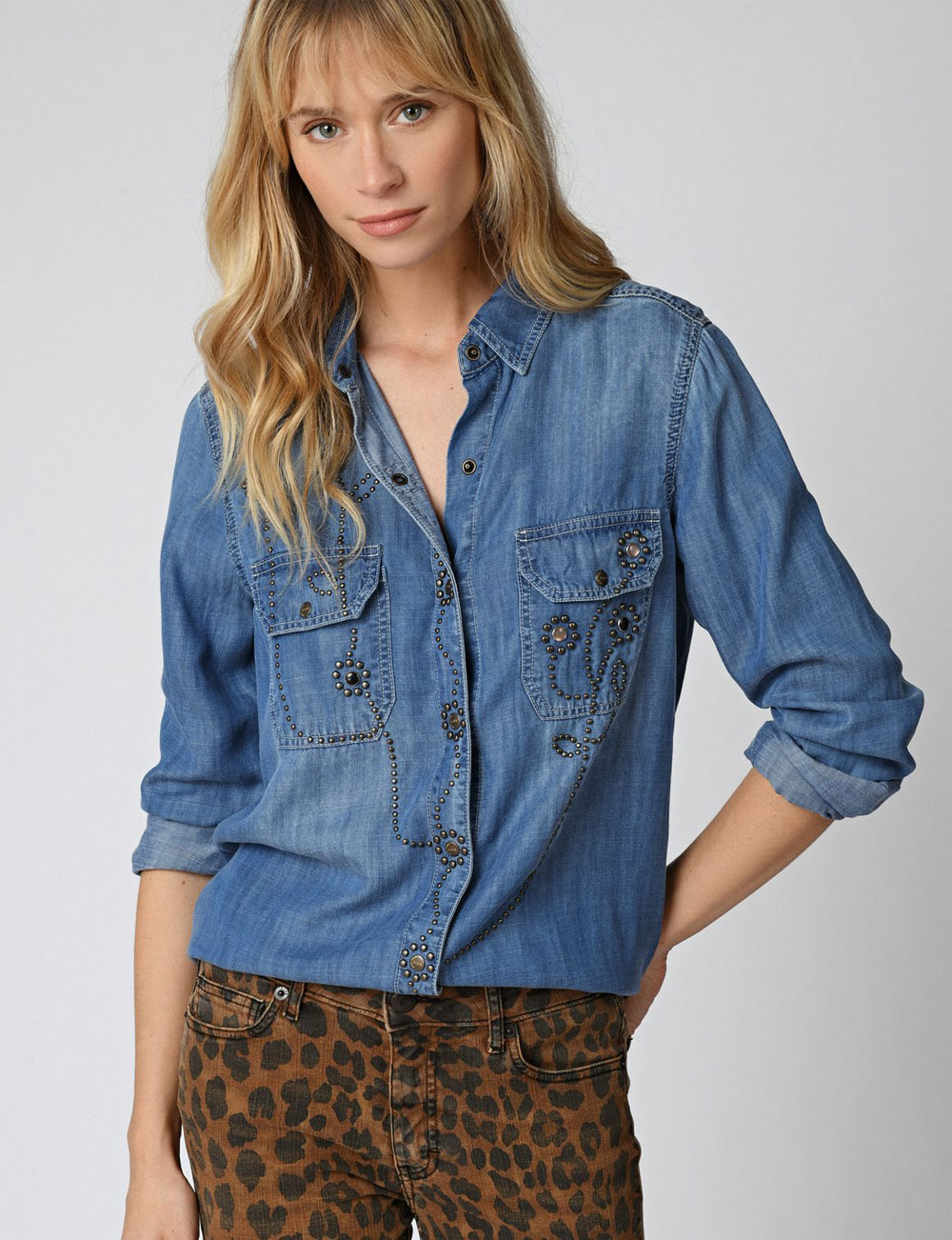 Chemise cloutée Flora pour femme Five en lyocell
