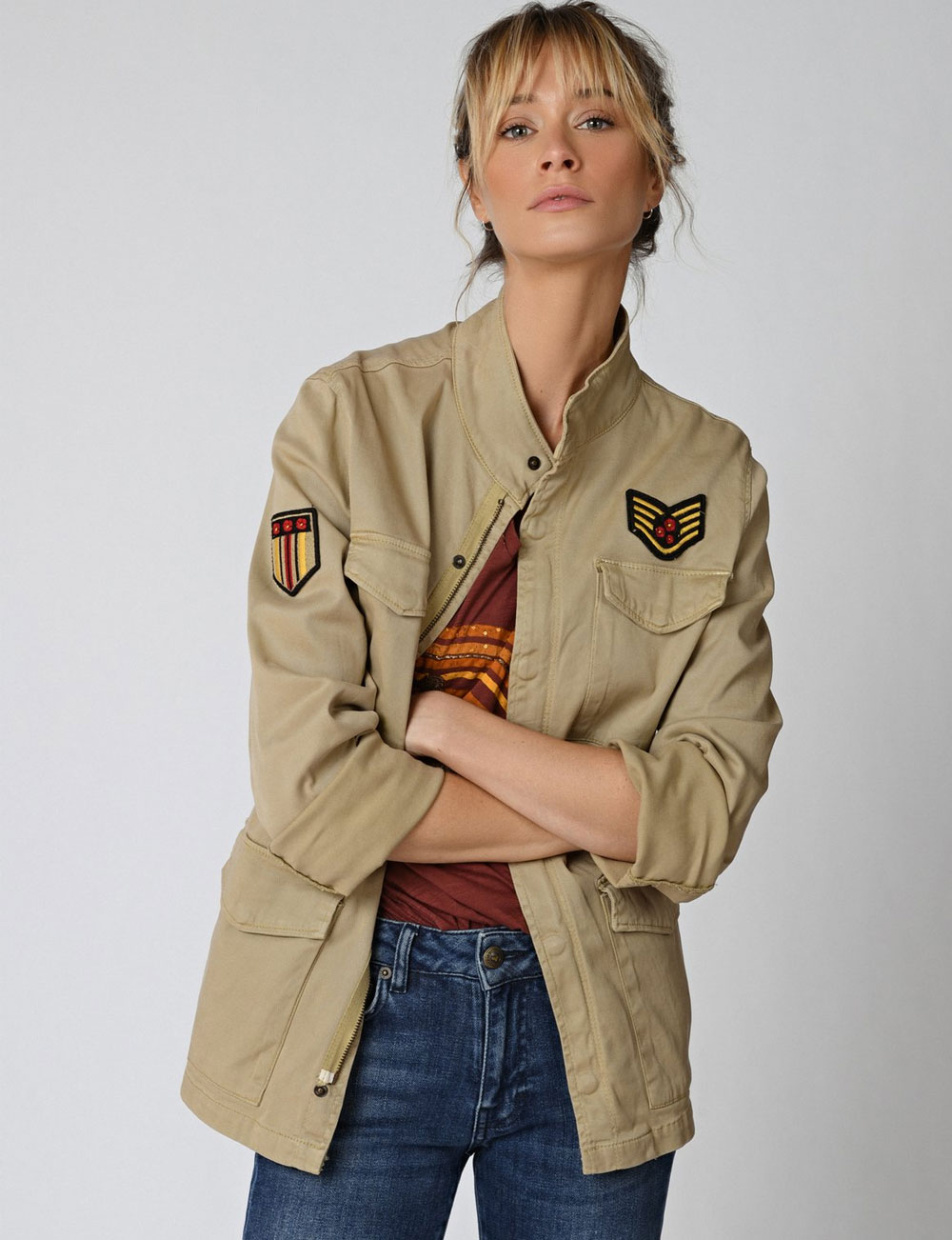 Veste militaire Brenda pour femme Five en lyocell