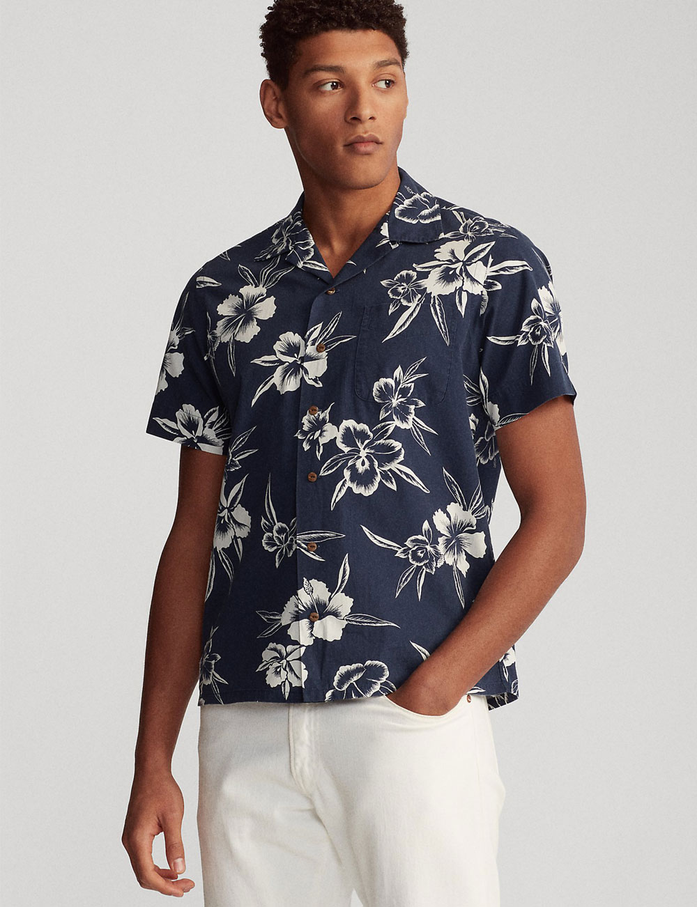Chemise manches courtes hawaïenne bleu pour homme Polo Ralph Lauren
