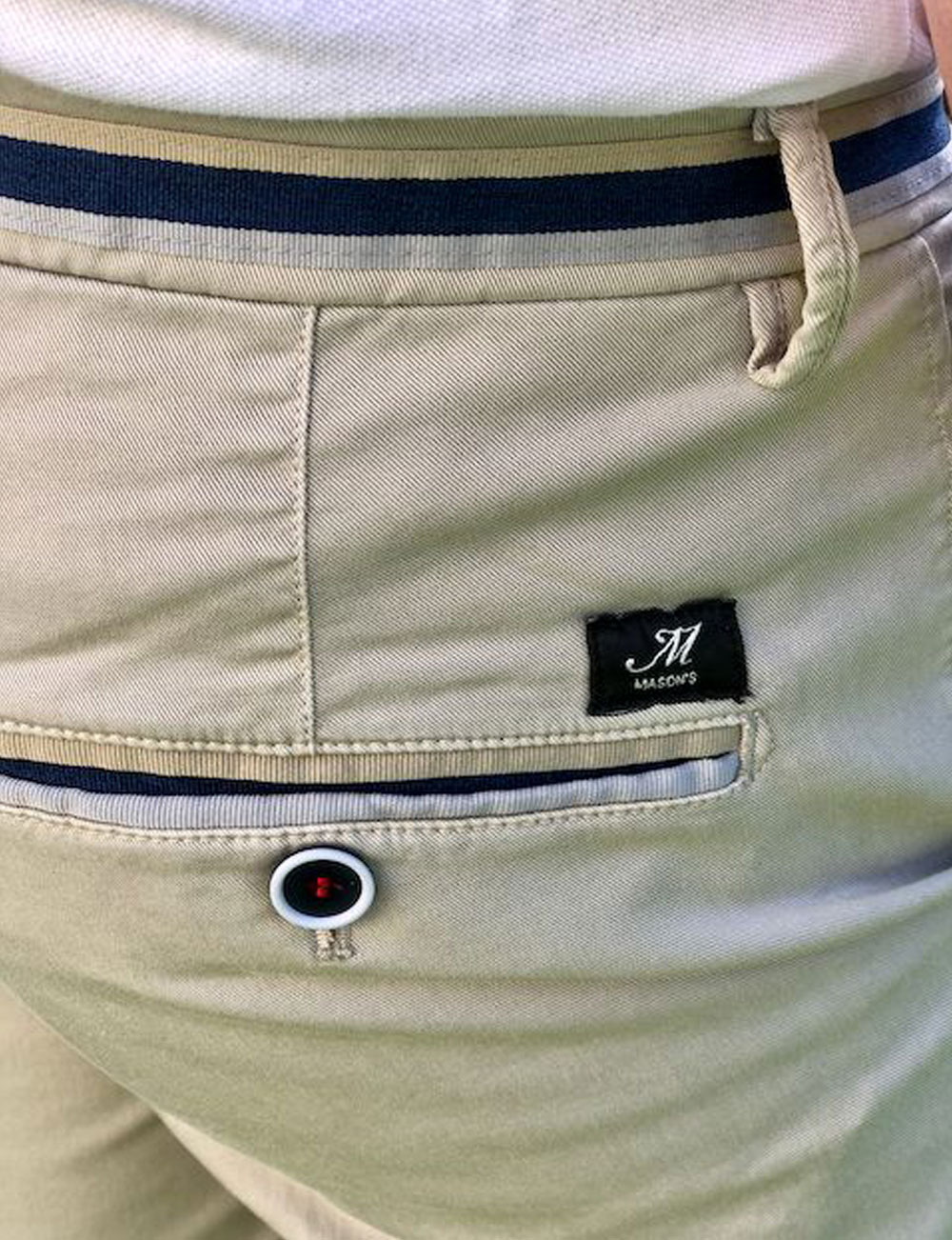 Pantalon chino Mason's pour homme, poche passepoilée
