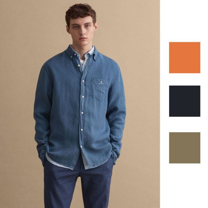 Chemise en lin pour homme Gant, différentes couleurs
