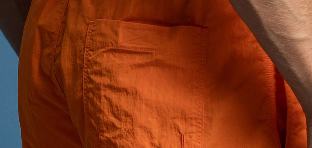 Maillot de bain orange pour homme gant poche
