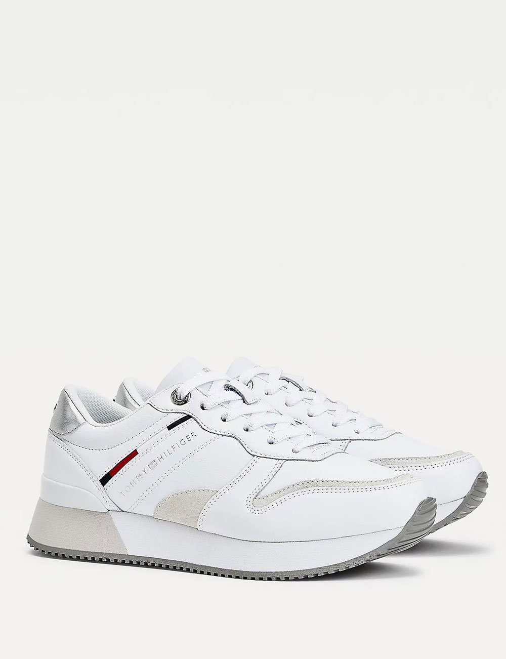 Sneakers blanches soldes hiver Tommy Hilfiger pour femme