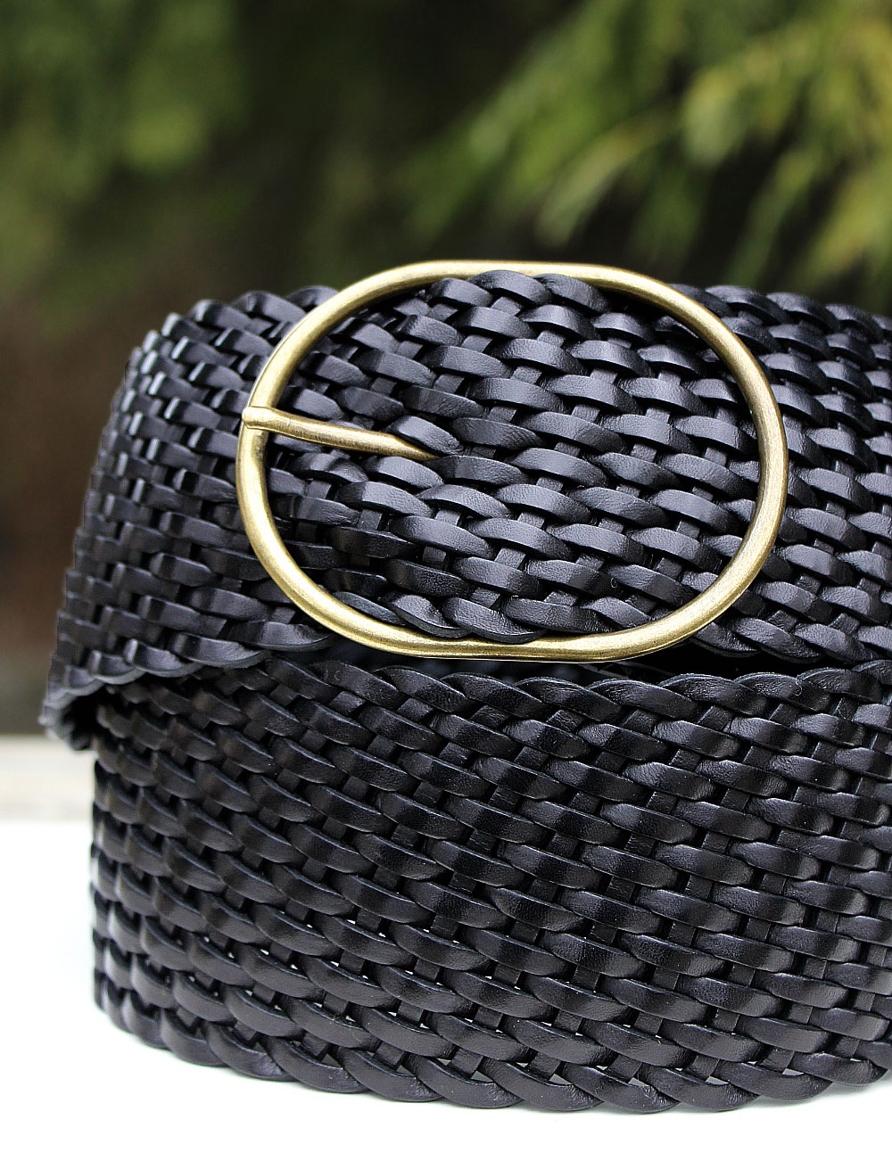 Ceinture En Cuir Gris Femme Atelier Bower - Réf. SAC811 - Neuf Avec étiquettes