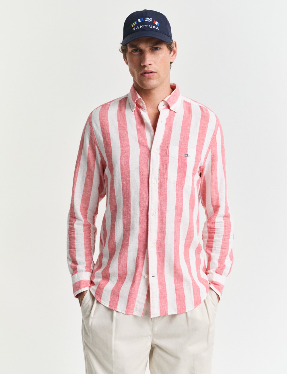 Chemise rayée Gant en lin pour homme